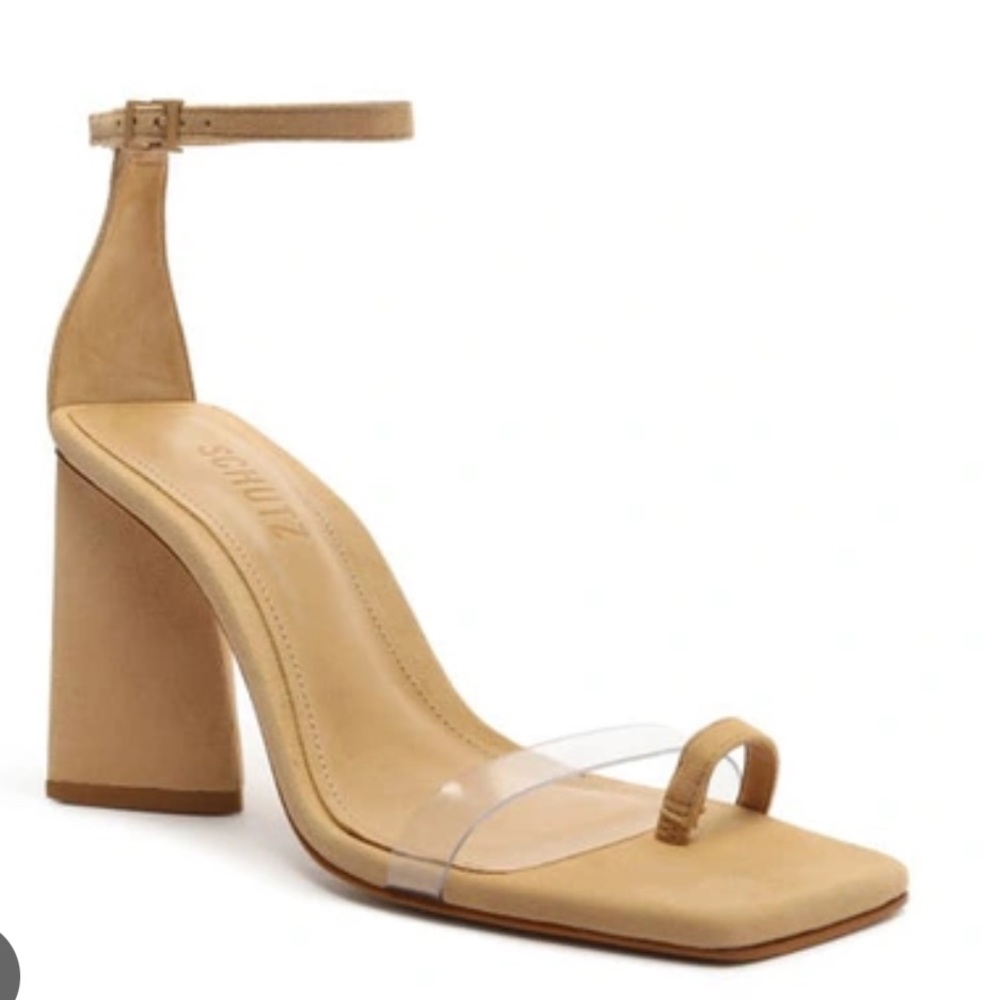 Schutz Avva Vinyl & Suede Sandal
